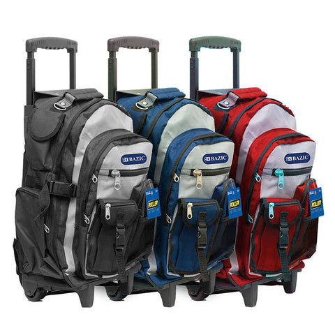 BAZIC 18" Two-Tone Rolling Backpack