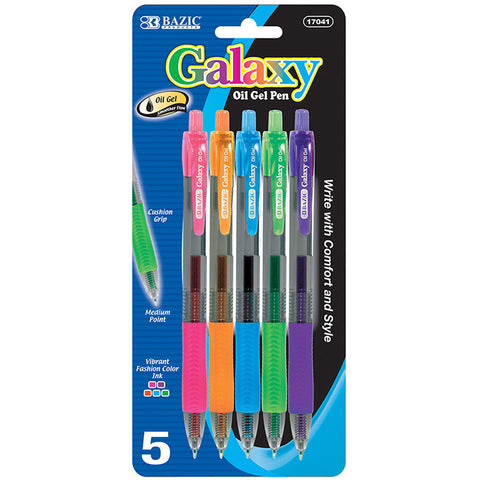 BAZIC 5 Color Galaxy Oil-Gel Ink Retractable Pen