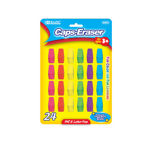 BAZIC Neon Eraser Top (24/Pack)