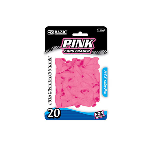 BAZIC Pink Eraser Top (20/Pack)