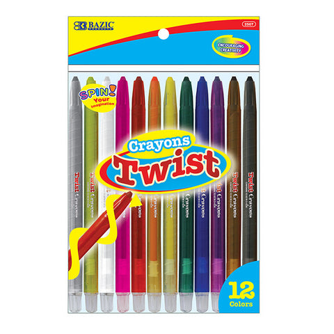BAZIC 12 Color Propelling Crayon