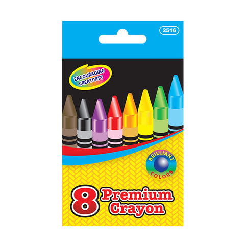 BAZIC 8 Color Premium Quality Crayon