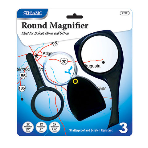 BAZIC 2x Magnifier Sets (3/Pack)