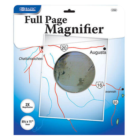 BAZIC 8.5" X 11" 2x Full-Page Magnifier