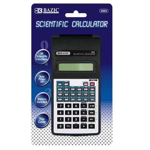 BAZIC 56 Function Scientific Calculator w/ Flip Cover