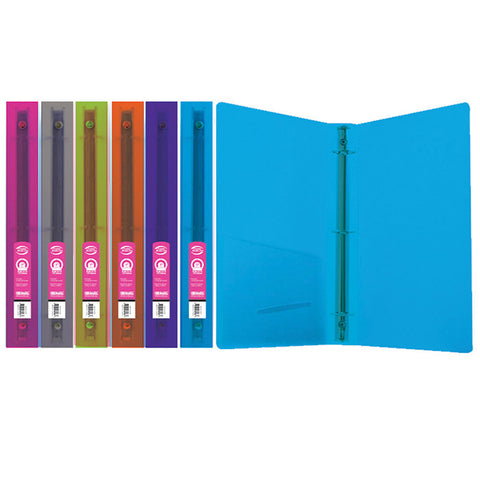 BAZIC 1" Frosted Color Poly 3-Ring Binder w/ Pocket