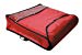 (Price/EA)Pizza Delivery Bag, 18" X 18" X 5", Insulated, Red, 30960