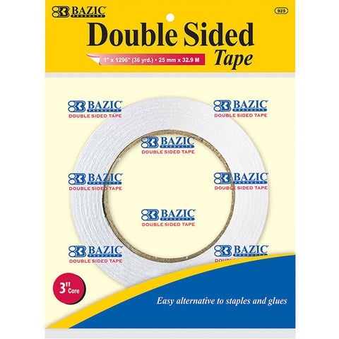 BAZIC 1" X 36 Yard (1296") Double Sided Tape