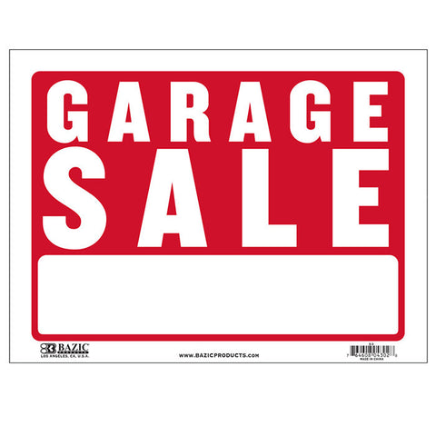 BAZIC 12" X 16" Garage Sale Sign