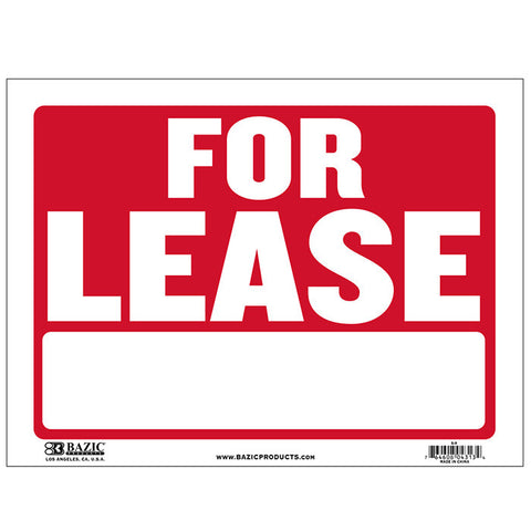 BAZIC 12" X 16" For Lease Sign