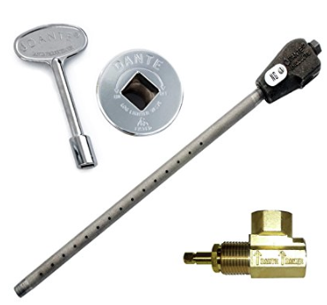 1/2-inch Angled Globe Valve, Polished Brass Floor Plate and 3-Inch Key