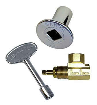 Angled 1/2-inch Gas Globe Valve, Chrome Floor Plate and 3-inch Key