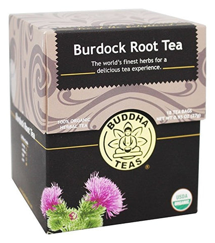 Organic Burdock Root Tea - Kosher, Caffeine-Free, GMO-Free - 18 Bleach-Free Tea Bags