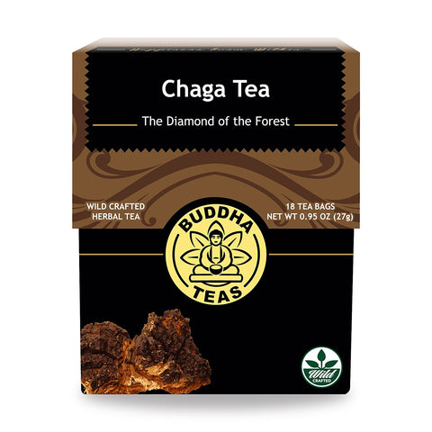 Chaga Tea - Powerful Antioxidants, Wild Harvested, Caffeine-Free - 18 Bleach-Free