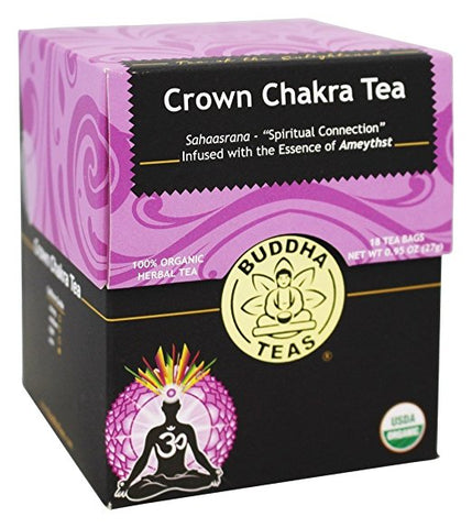 Organic Crown Chakra Tea - Kosher, Caffeine-Free, GMO-Free - 18 Bleach-Free Tea Bags.