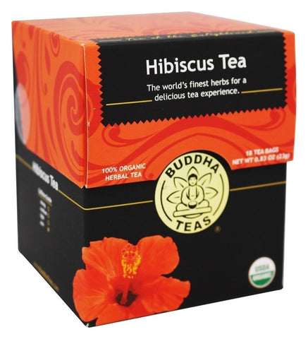 Organic Hibiscus Flower Tea - Kosher, Caffeine Free, GMO-Free - 18 Bleach Free Tea Bags