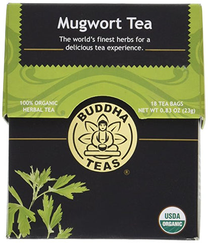 Organic Mugwort Tea - Kosher, Caffeine Free, GMO-Free - 18 Bleach Free Tea Bags