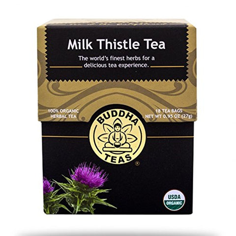 Organic Milk Thistle Tea - Kosher, Caffeine Free, GMO-Free - 18 Bleach Free Tea Bags
